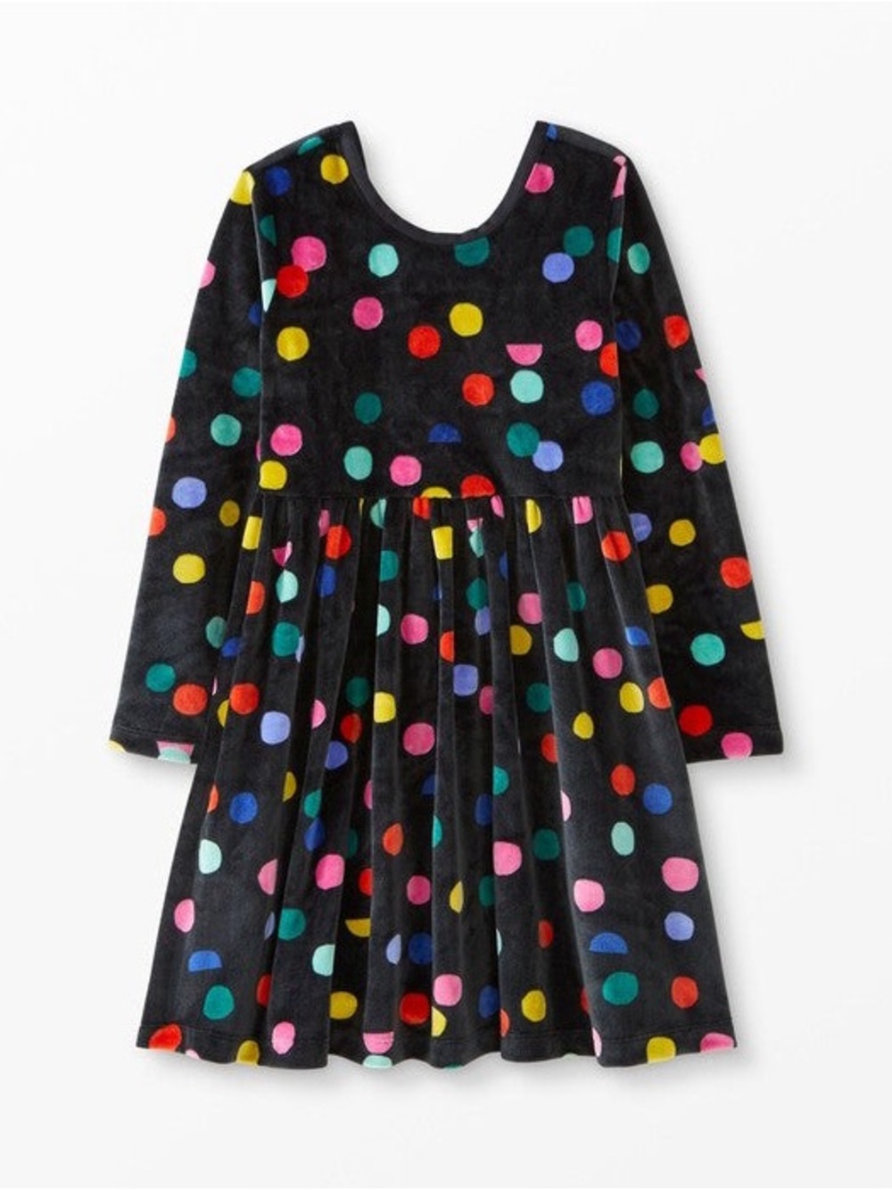Hanna Andersson Velour Confetti Skater Dress – Girls Size 10 / 140